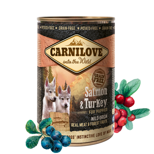 Carnilove Salmon & Turkey for Puppies (Wet Food Cans) 400g