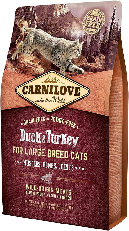 Carnilove Duck & Turkey for Large Breed Adult Cats 2kg