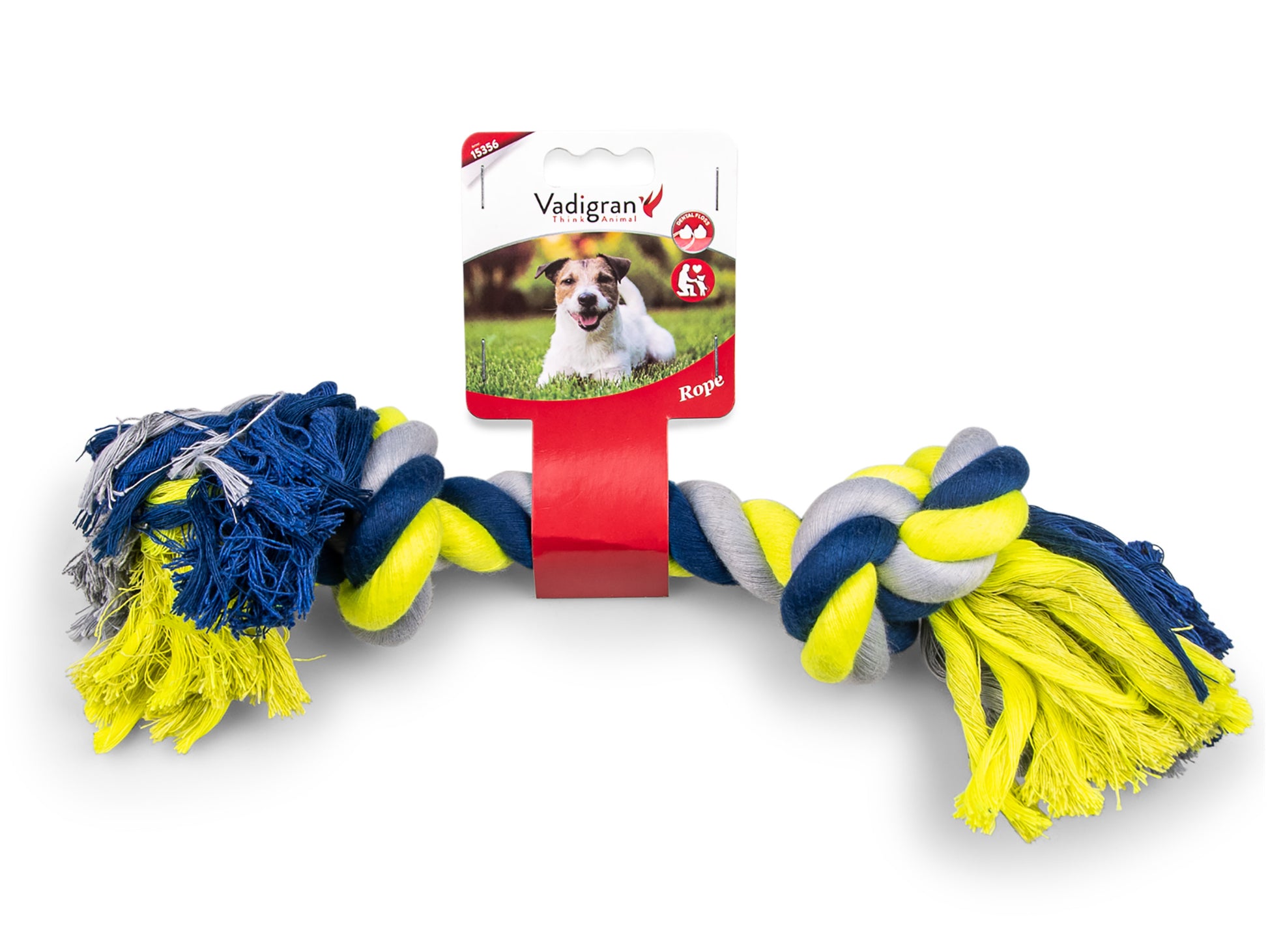Vadigran Cotton Rope 2 Knots Blue-Yellow - 36cm 270g