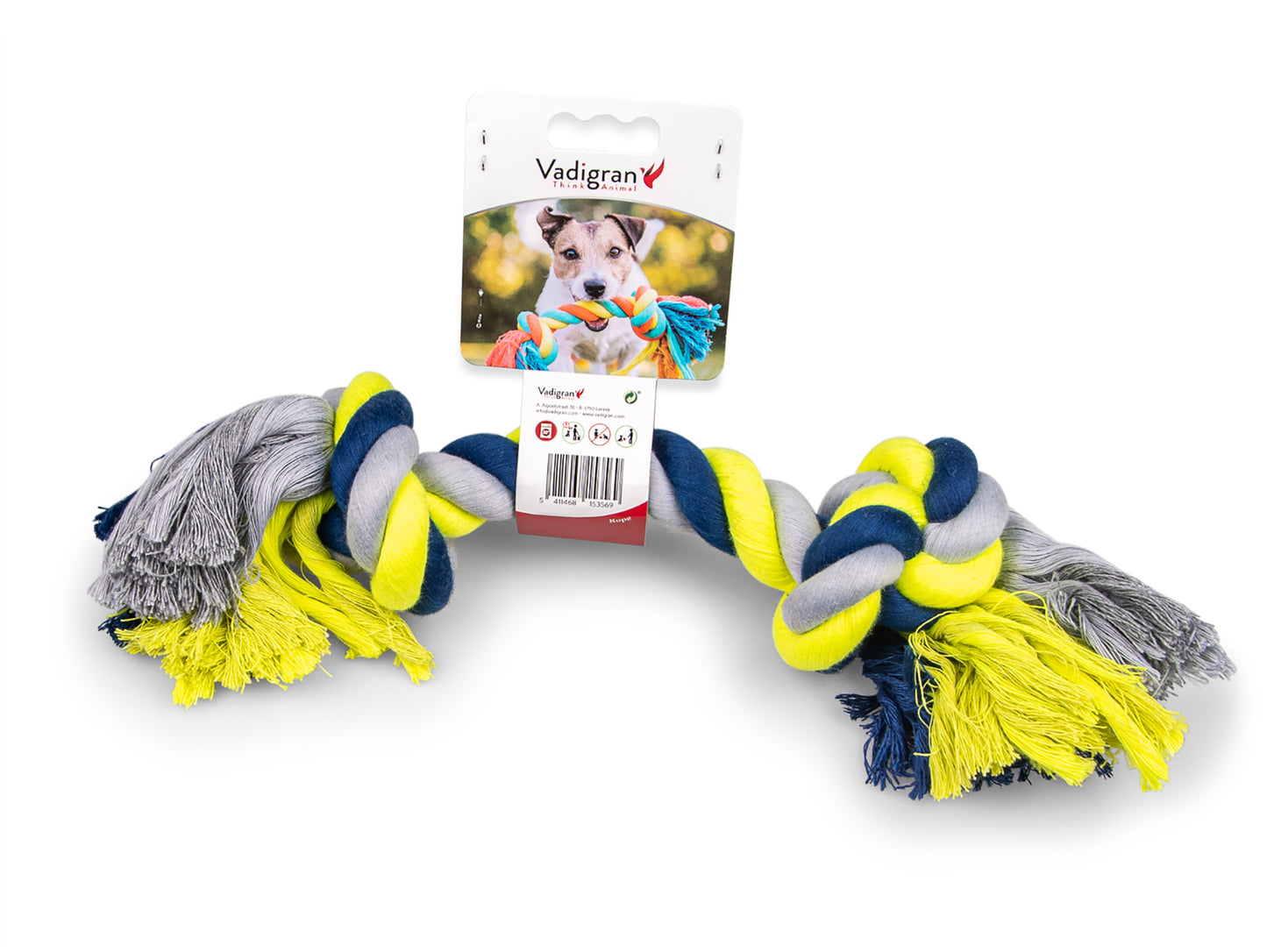 Vadigran Cotton Rope 2 Knots Blue-Yellow - 36cm 270g