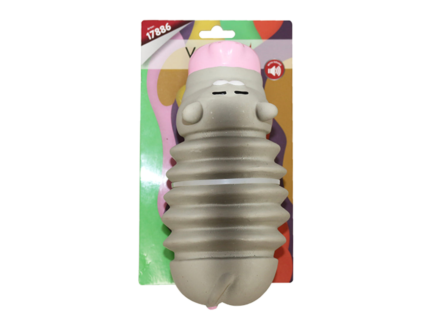 Vadigran Dog Toy Latex Hippo Ribble - 19.5cm