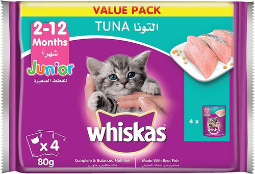 Whiskas Junior with Tuna Wet Kitten Food - TUNA/4X80G