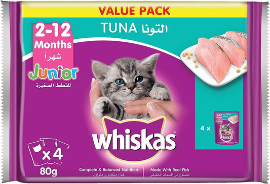 Whiskas Junior with Tuna Wet Kitten Food - TUNA/4X80G