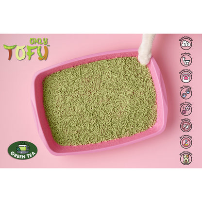 NutraPet Tofu Clumping Cat Litter Green Tea Sticks - 7 Liters
