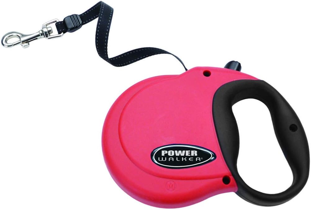 Coastal Power Walker Retractable Leash 12" Red Large