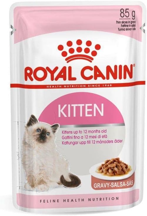 Royal Canin Feline Health Nutrition Kitten Gravy (Wet Food - Pouches) 12 x 85 g