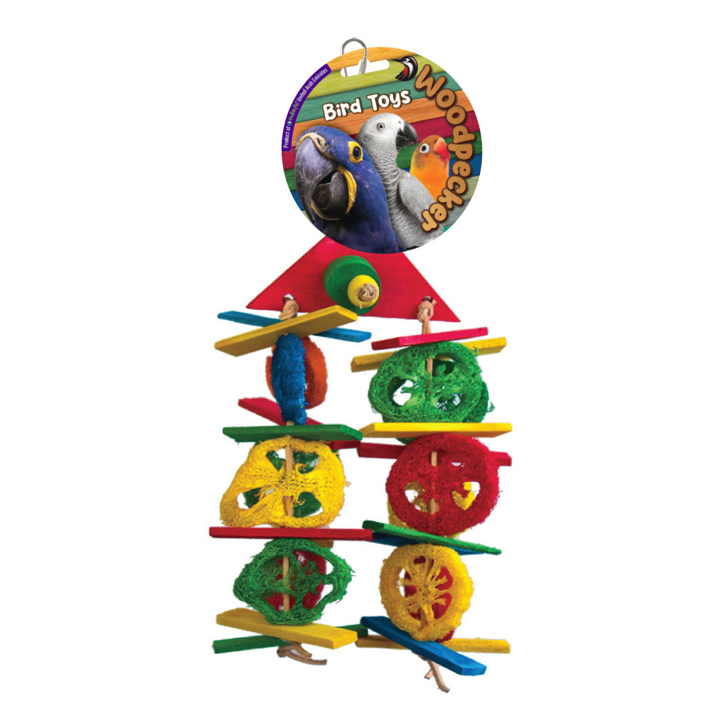 Woodpecker Bird Toy Lemon Den 44*20 Cms