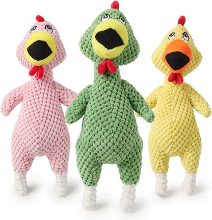 Plush Pet Singing Hens Dog Toy - 35 x 12cm