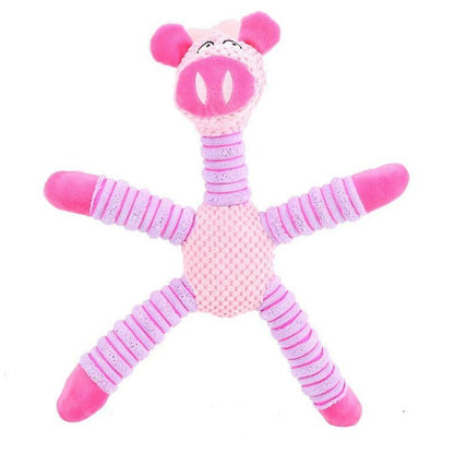 Plush Pet Squeakz Tigger/Ely/Giraffe Dog Toy - 40 x 32.5cm