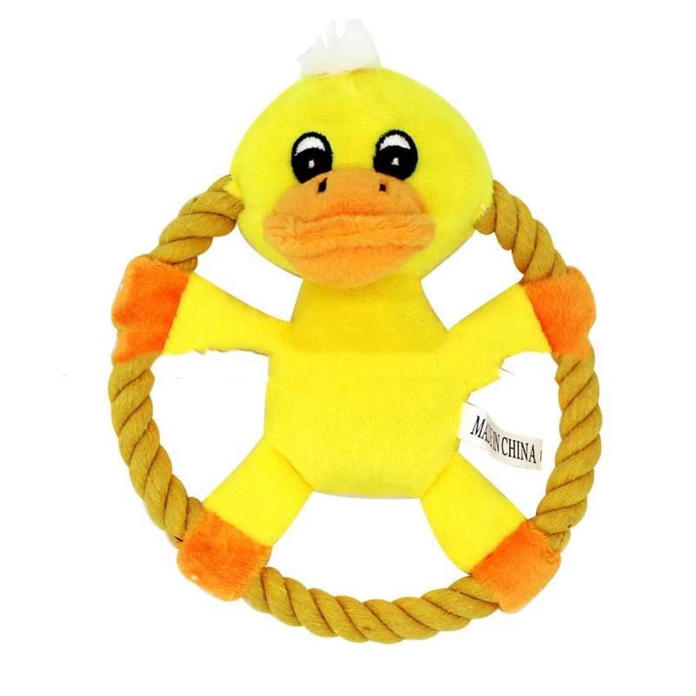 Plush Pet Squeakz Spinnnerz Ducky/Piggy/Beary Dog Toy - 13 x 18cm
