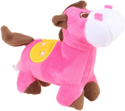 Plush Pet Squakz Flying Cows ( Pink/Yellow/Blue) Dog Toy - 14 x 12cm