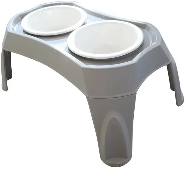 M-Pets Combi Double Bowl Xl Grey 2X1500ml