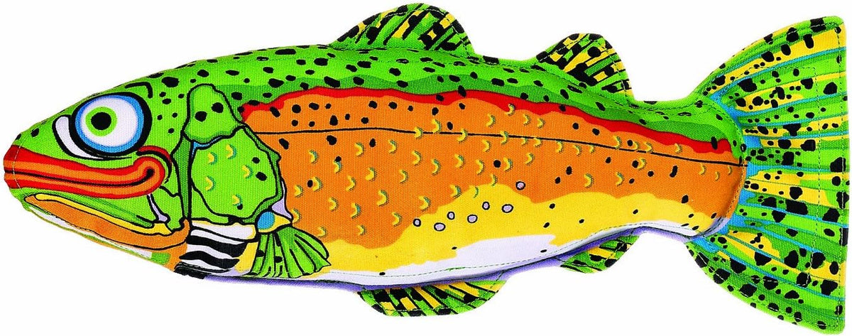 Petmate Fat Cat Classic Incredible Strapping Yankers Dog Toy Trout