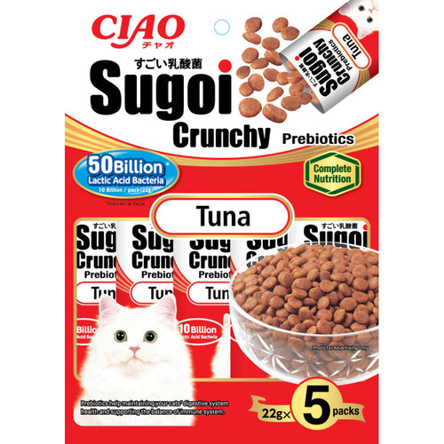 Inaba Ciao Sugoi Crunchy Tuna Flavor Plus Prebiotics 110G