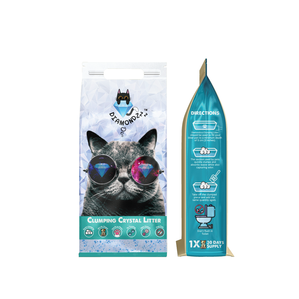 NutraPet Diamondzzz Clumping Cat Litter Silica Gel Japanese Cherry - 2.7kg
