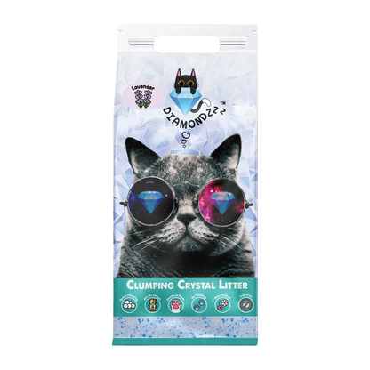 NutraPet Diamondzzz Clumping Cat Litter Silica Gel Lavender - 2.7kg