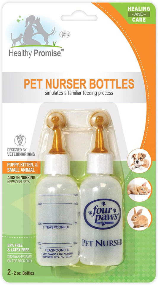 Four Paws Pet Nurser Kit, Two 2 oz. bottles (On blister card) One Size