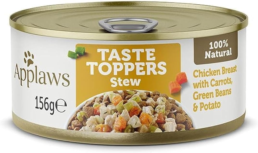 Applaws Taste Topper Broth Chicken with Carrot Veg Dog Tin 156g