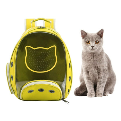 Petstranaut BackPack Bobble Cat Face Yellow