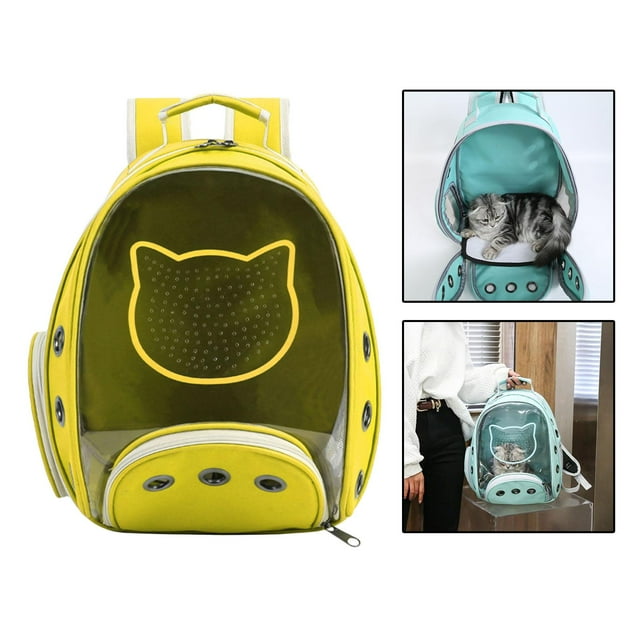 Petstranaut BackPack Bobble Cat Face Yellow