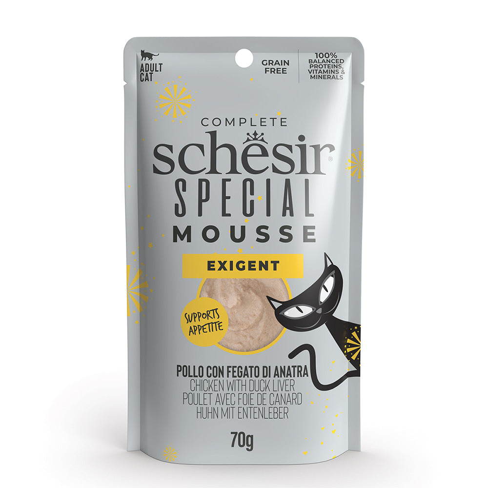 Schesir Special Mousse (Exigent) For Cat - Chicken With Duck Liver 70g