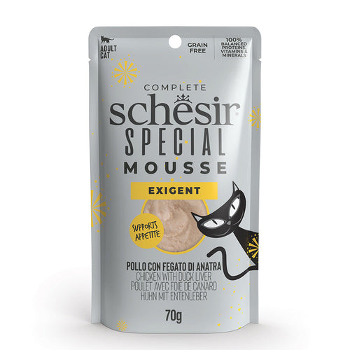 Schesir Special Mousse (Exigent) For Cat - Chicken With Duck Liver 70g