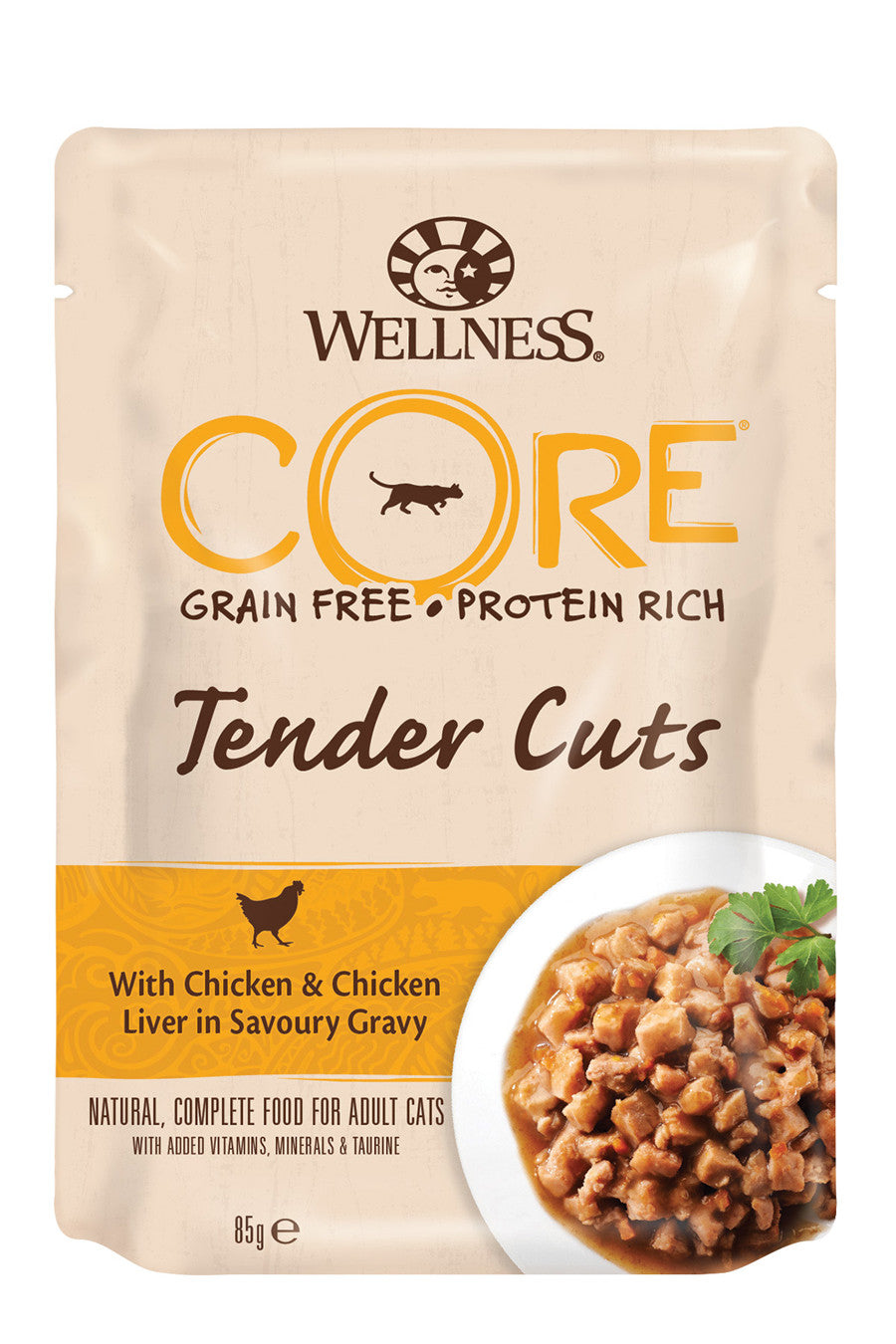 Wellness Core Tender Cuts Chick with Chick Liver Adult Cat 85g