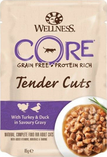 Wellness Core Tender Cuts Turkey with Duck Adult Cat 85g