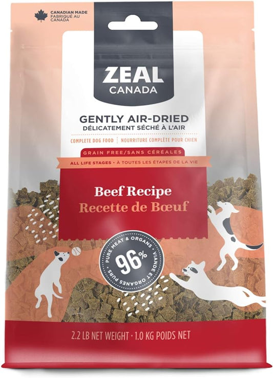 Zeal Canada Gently Air-Dried Beef for Dogs - 2.2 lbs / 1Kg