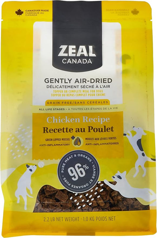Zeal Canada Gently Air-Dried Chicken for Dogs - 2.2 lbs / 1Kg