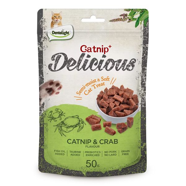 Dentalight Catnip+ Semi Moist & Soft Cat Treat 50g