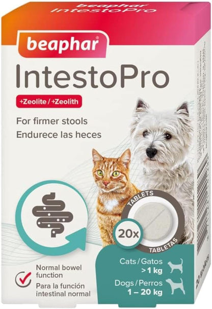 Beaphar IntestoPro Anti Diarrhea Tablet Small Dog & Cat 20 tab