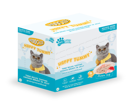 Moochie Tuna Recipe Topping Chicken Breast In Jelly Cat Food for Happy Tummy/Digestion 70g