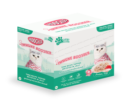 Moochie Tuna Recipe Topping Whitefish In Jelly Cat Food for Immune Booster 70g