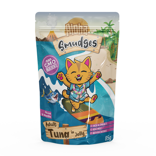 Aloha Smudges Tuna Adult Cat wet food in Jelly 85g Pouch