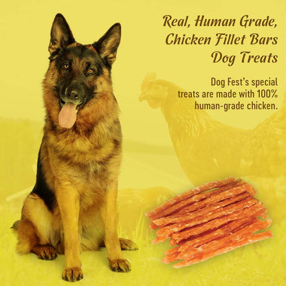 Dog Fest Farm Fresh Chicken Fillet Bar Treats - 90g
