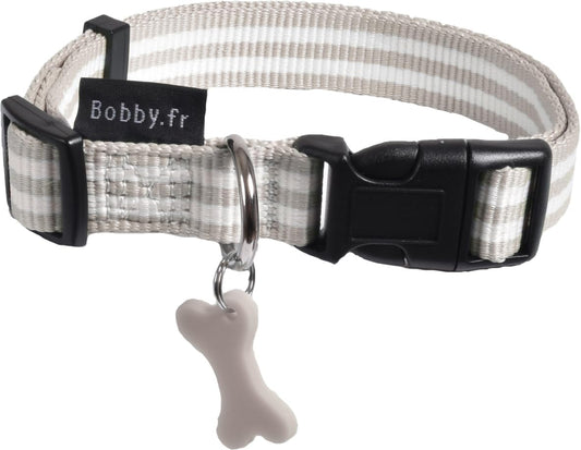 Bobby Collar Stripe Taupe Medium
