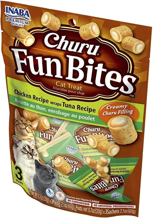 Inaba Churu Fun Bites Chicken Recipe Wraps Tuna Recipe Cat Treats 60G