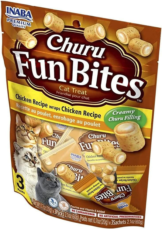 Inaba Churu Fun Bites Chicken Wraps Chicken Recipe Cat Treats 60G