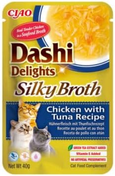 Inaba Dashi Delights Silky Broth Chicken With Tuna Recipe Cat Treats 40gm
