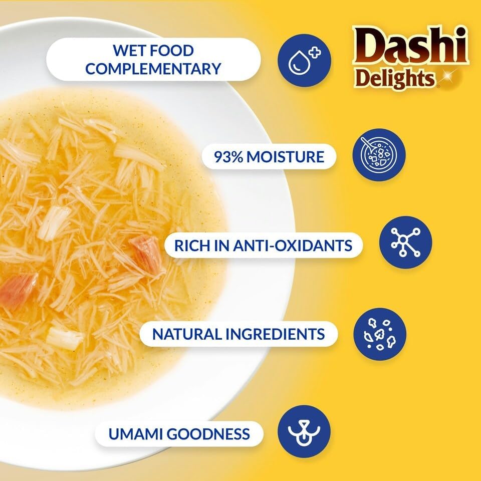Inaba Dashi Delights Silky Broth Chicken With Tuna Recipe Cat Treats 40g