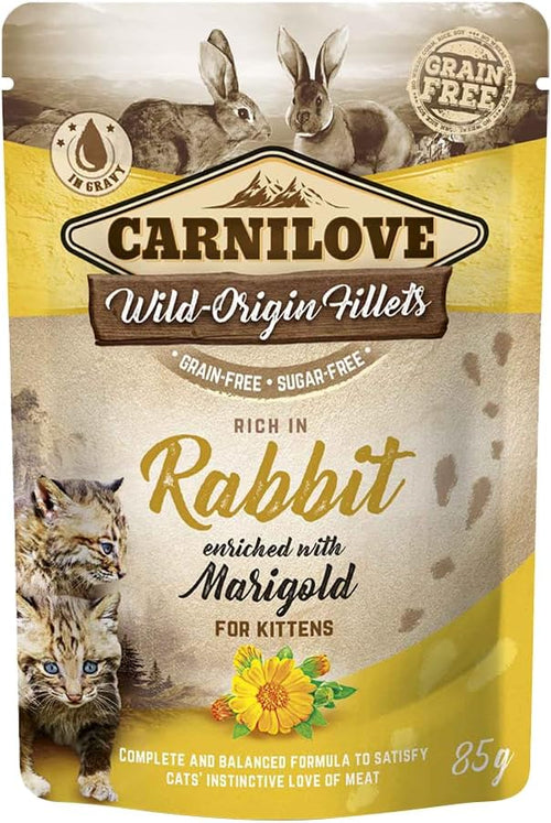 Carnilove Rabbit Enriched With Marigold For Kittens Wet Food - 85g