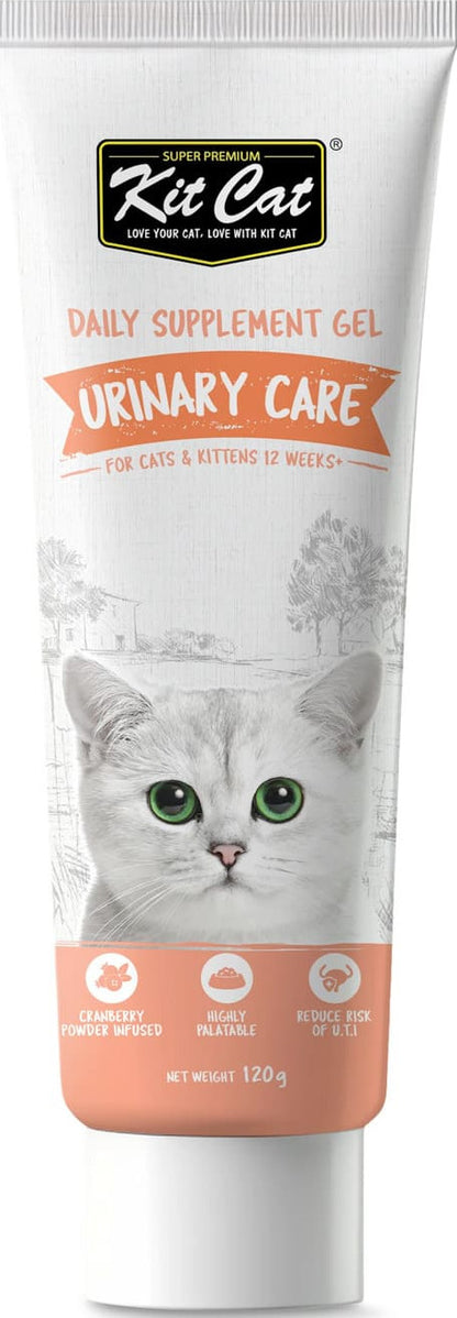 Kit Cat Daily Nutritional Supplement Gel For Cats & Kittens Urinary Care (120g)