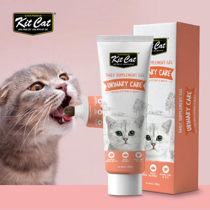 Kit Cat Daily Nutritional Supplement Gel For Cats & Kittens Urinary Care (120g)