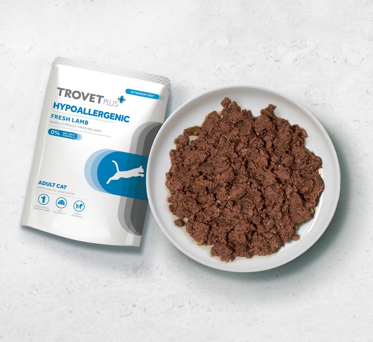 Trovet Plus Pouch Cat Hypoallergenic Lamb Veterinary Diets Wet Food 85g