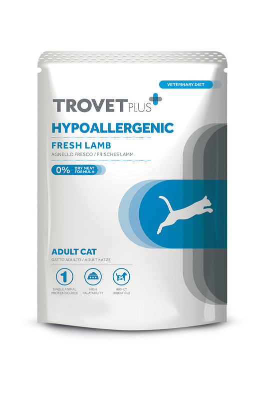 Trovet Plus Pouch Cat Hypoallergenic Lamb Veterinary Diets Wet Food 85g