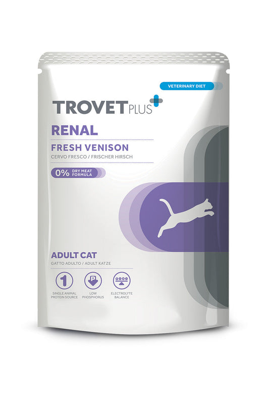 Trovet Plus Pouch Cat Renal Venison Veterinary Diets Wet Food 85g