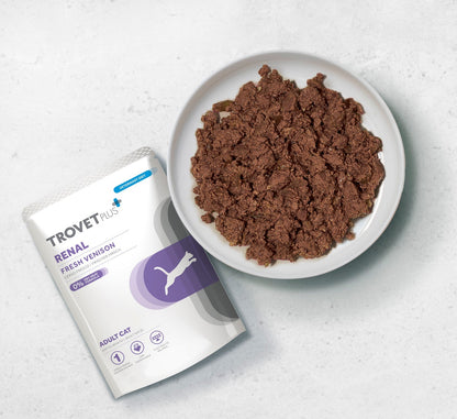 Trovet Plus Pouch Cat Renal Venison Veterinary Diets Wet Food 85g