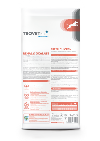 Trovet Plus Adult Dog Renal & Oxalate Chicken Veterinary Diets 3kg