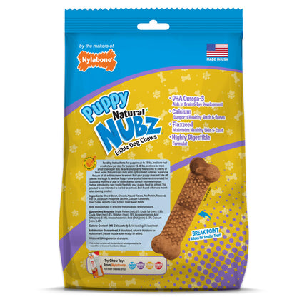 Nylabone Nubz Puppy Turkey & Sweet Potato 8-Count Small – Gentle Edible Puppy Treats UAE